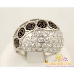 Серебряное кольцо розы 320935с